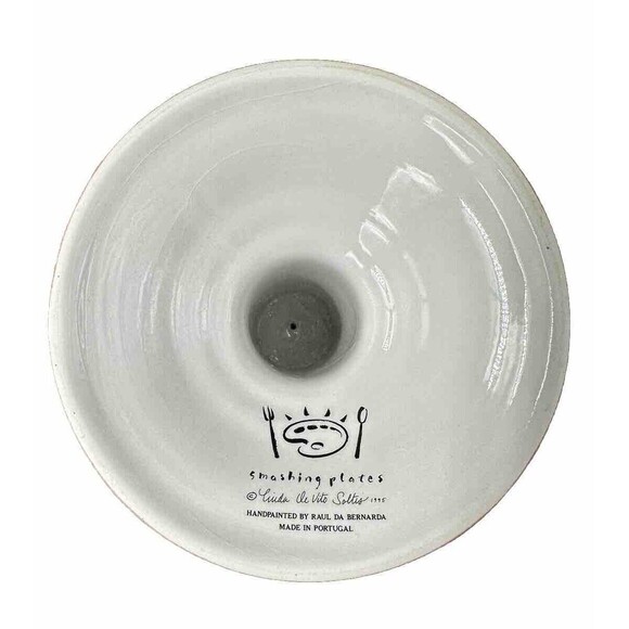 Smashing Plates Hand Painted by Raul Da Bernarda Floral Candlestick Holder - Picture 7 of 7